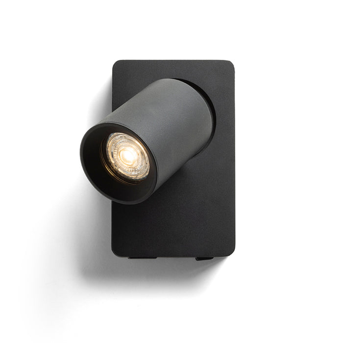RENDL spotlight VOLTERA USB wall black  230V LED GU10 9W R13764 1