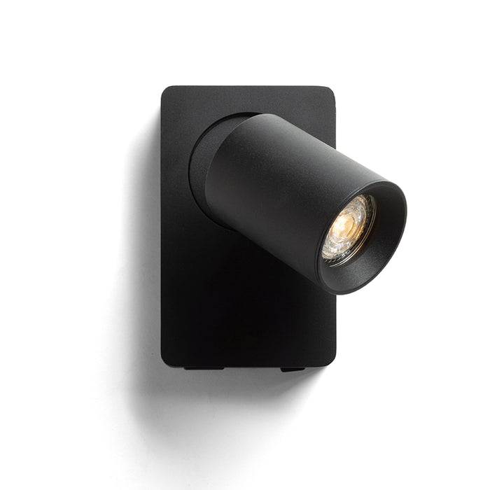 RENDL spotlight VOLTERA USB wall black  230V LED GU10 9W R13764 2