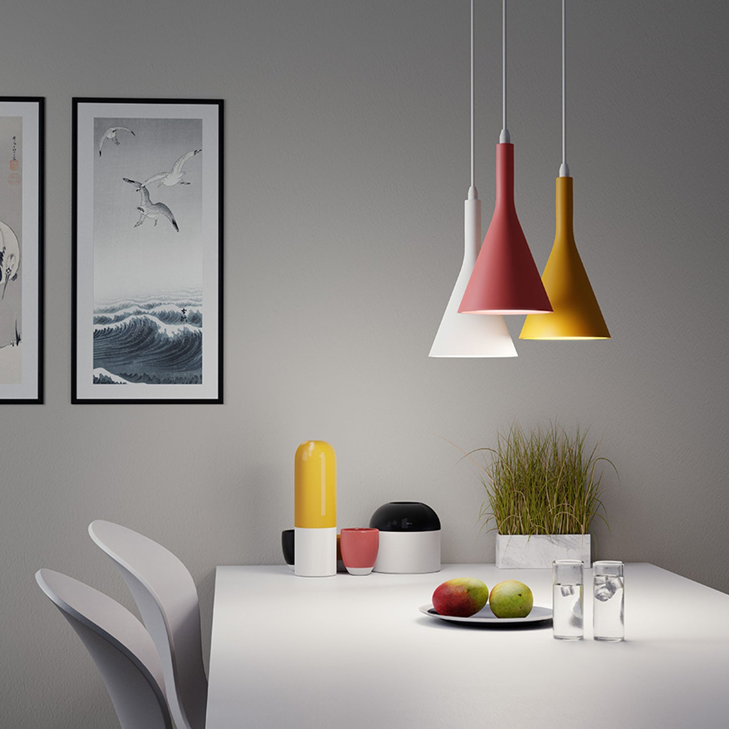 RENDL pendant lamp ELLA pendant  plaster 230V LED E27 15W R13788 4