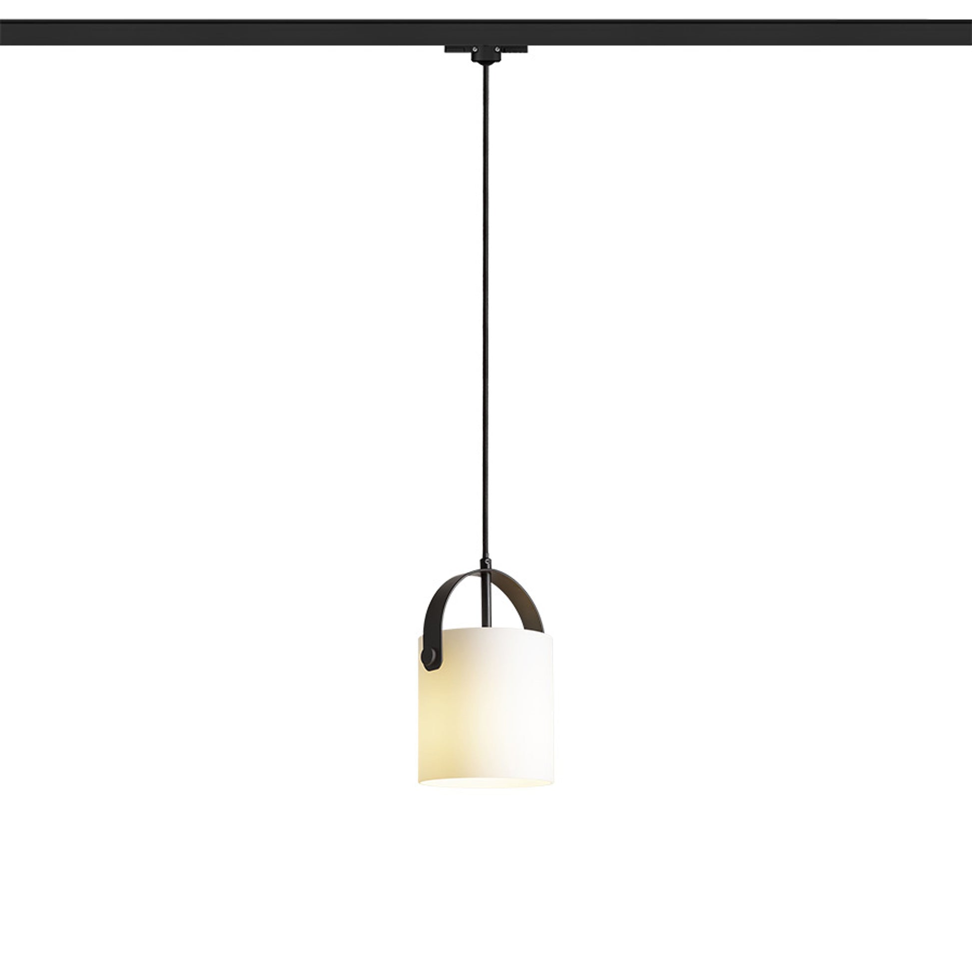 RENDL 3-circuit track system JULIETTA 16 for 3-circuit tracks  opal-colored glass/black 230V LED E27 15W R13855 2