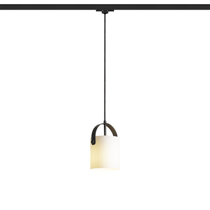 RENDL 3-circuit track system JULIETTA 16 for 3-circuit tracks  opal-colored glass/black 230V LED E27 15W R13855 2