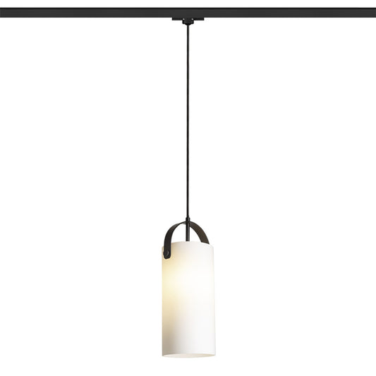 RENDL 3-circuit track system JULIETTA 31 for 3-circuit tracks  opal-colored glass/black 230V LED E27 15W R13856 1