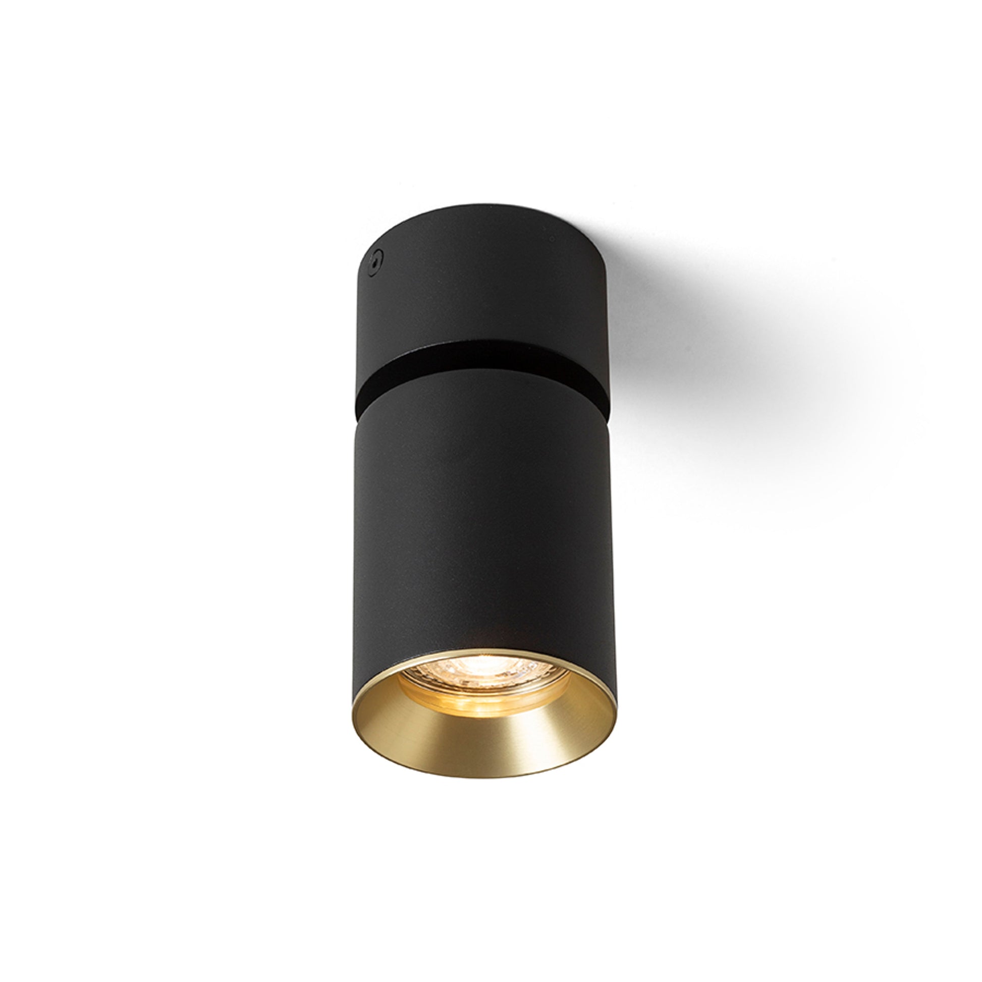 RENDL spotlight DARIO ceiling black brushed brass 230V LED GU10 9W R13868 2