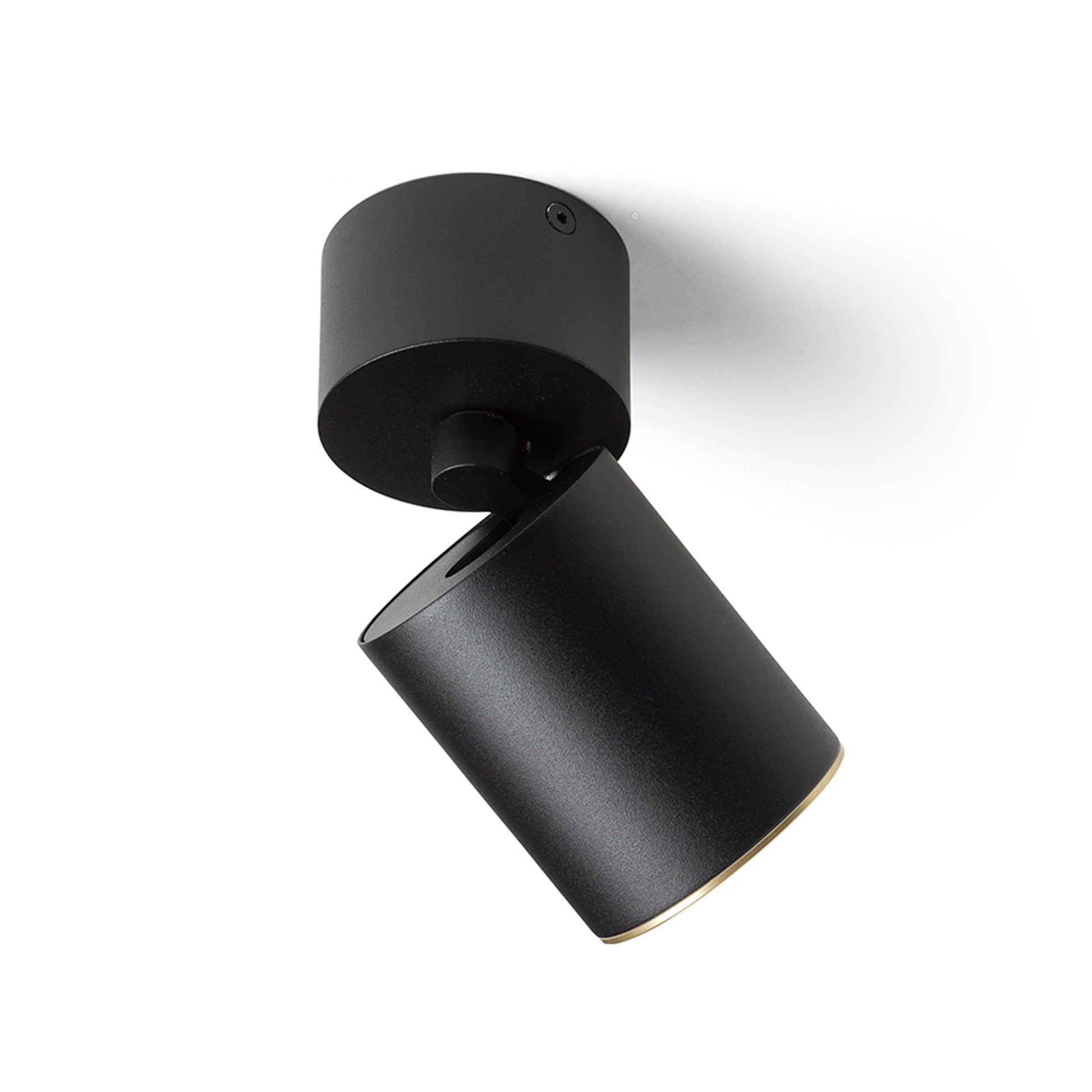 RENDL spotlight DARIO ceiling black brushed brass 230V LED GU10 9W R13868 3