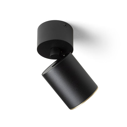 RENDL spotlight DARIO ceiling black brushed brass 230V LED GU10 9W R13868 3