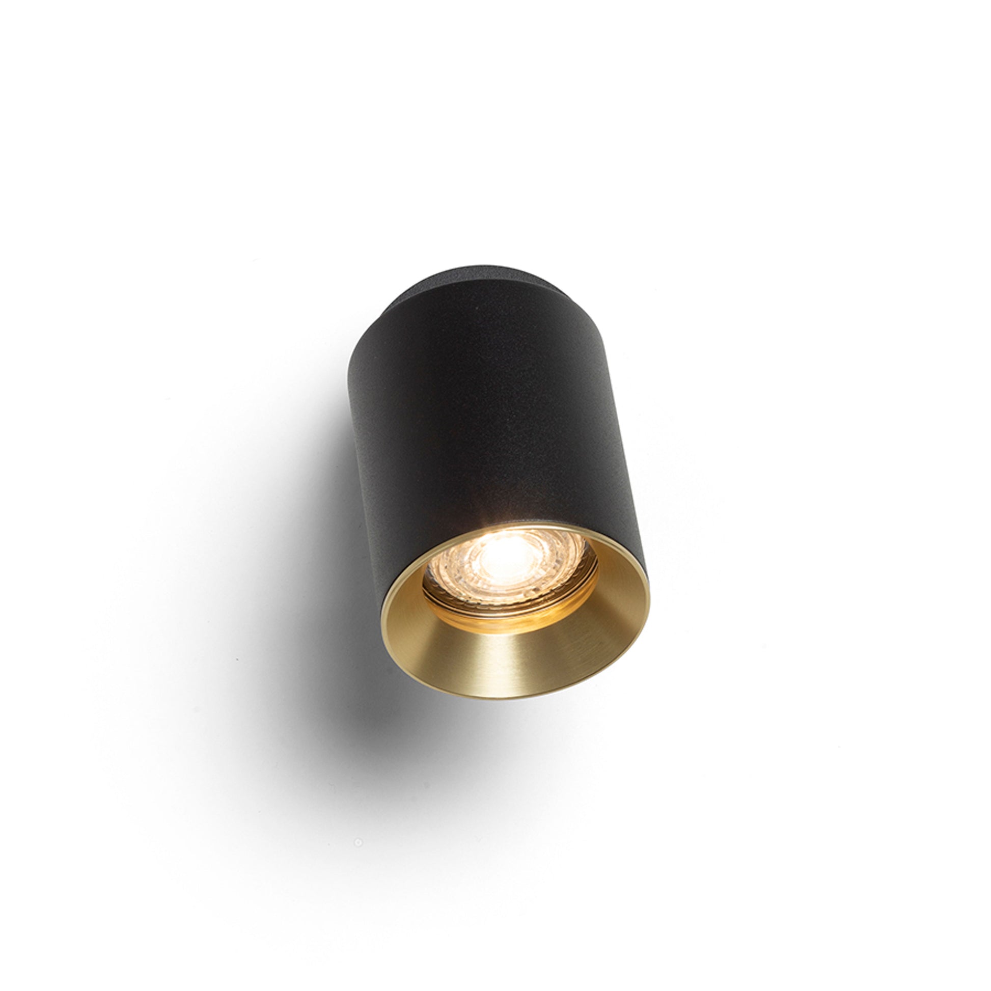 RENDL spotlight DARIO ceiling black brushed brass 230V LED GU10 9W R13868 5