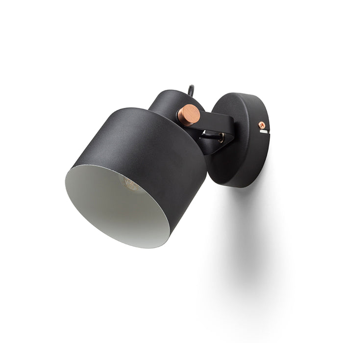 RENDL spotlight CELEIA surface mounted matte black brushed copper 230V LED E27 11W R13902 2