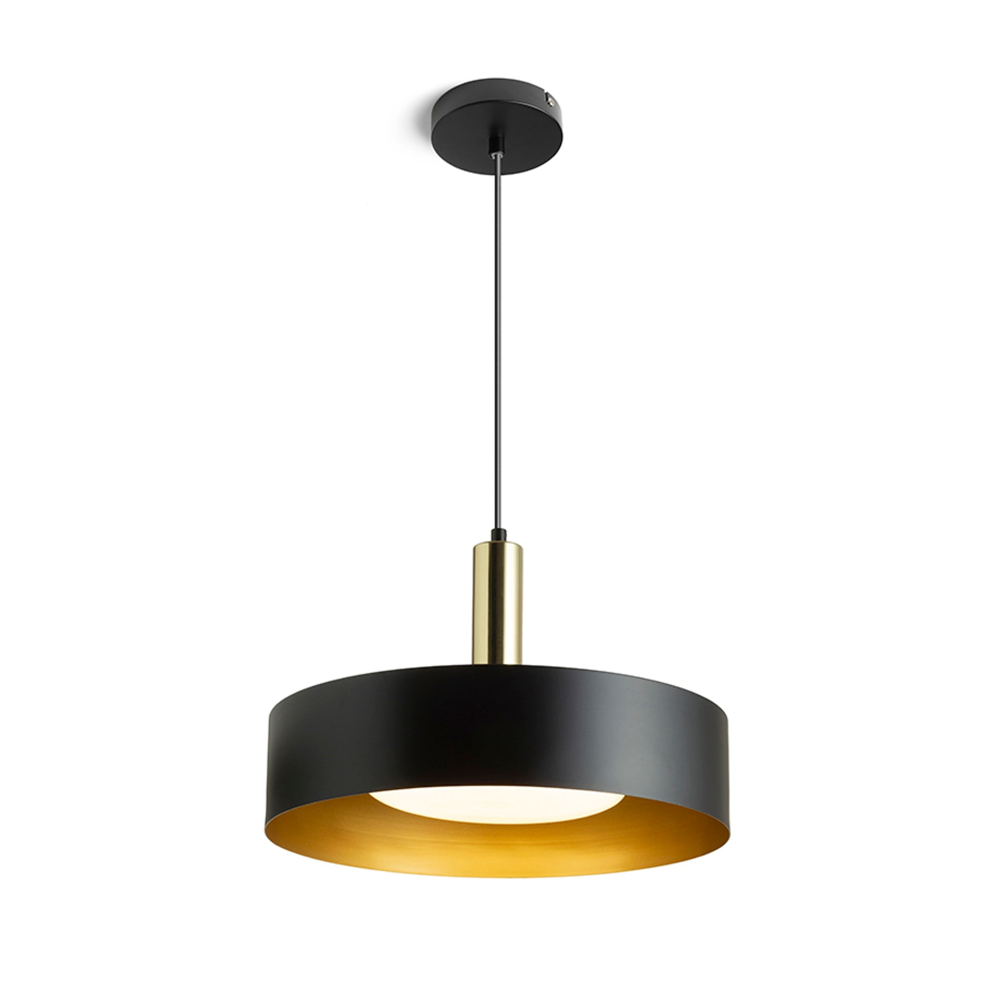 RENDL pendant lamp GIULIA 40 pendant black/gold brown brass 230V LED E27 30W R13913 1