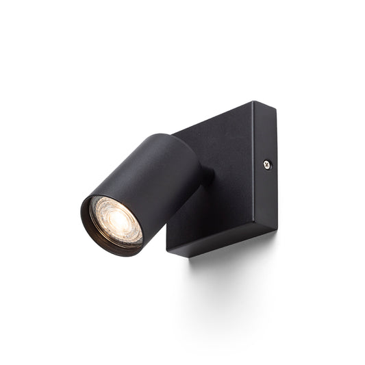 RENDL spotlight DUDE SQ surface mounted black 230V LED GU10 9W R13921 1