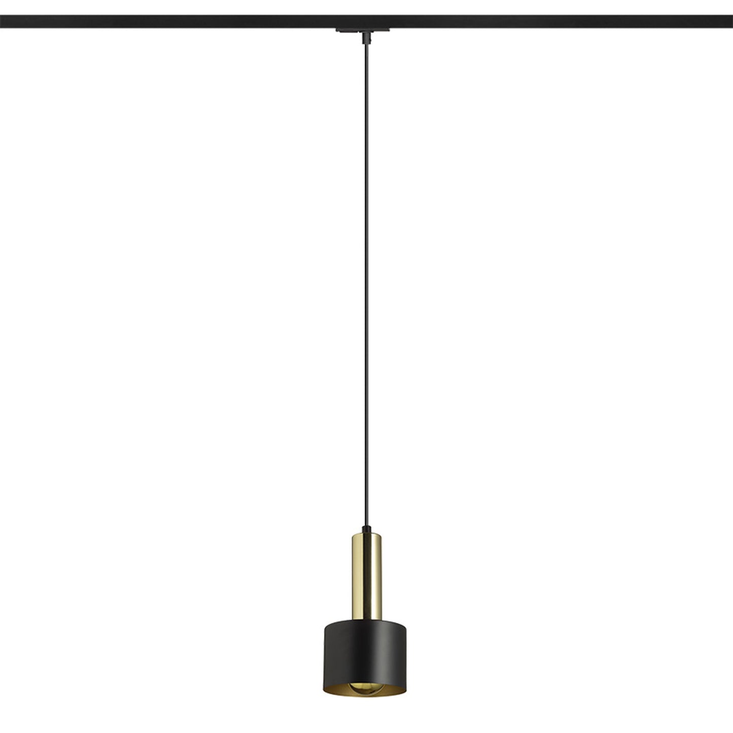 RENDL 1-circuit track system GIULIA 12 for 1-circuit tracks black/gold brown brass 230V LED E27 11W R13987 2