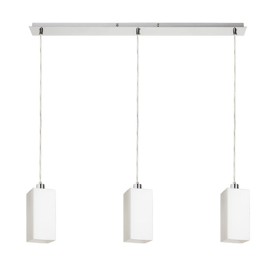 RENDL pendant lamp LIZ III 80 pendant  opal-colored glass/matt nickel 230V LED E27 3x15W R14027 1