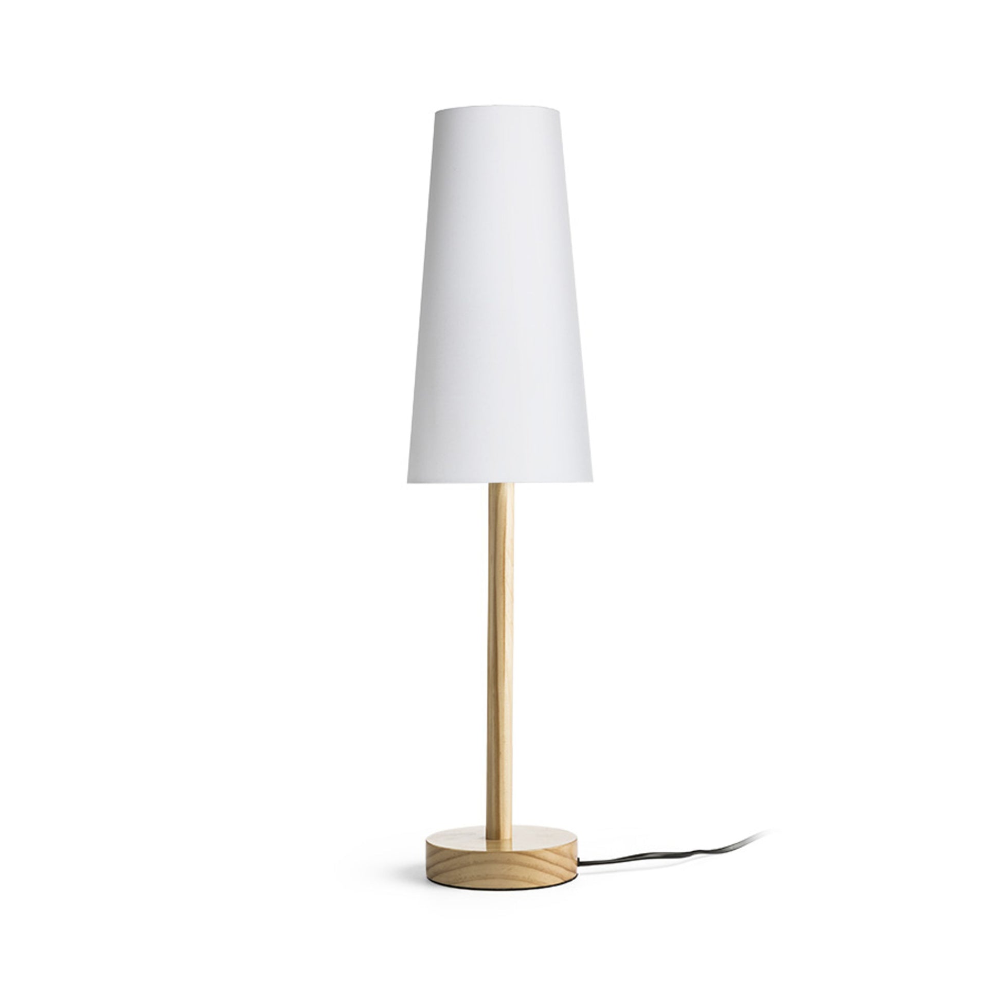 RENDL table lamp MAUI/CONNY 15/30 table  Polycotton white/wood 230V LED E27 11W R14034 1