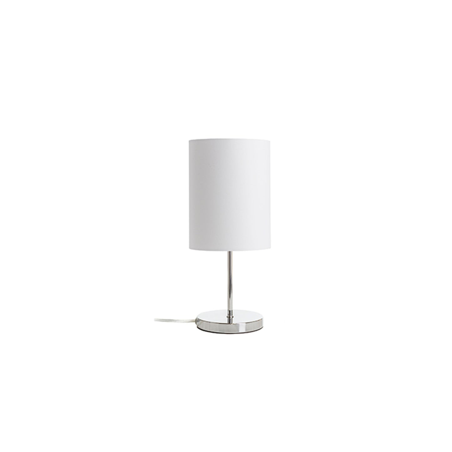 RENDL table lamp NYC/RON 15/20 table  Polycotton white/chrome 230V LED E27 15W R14055 1