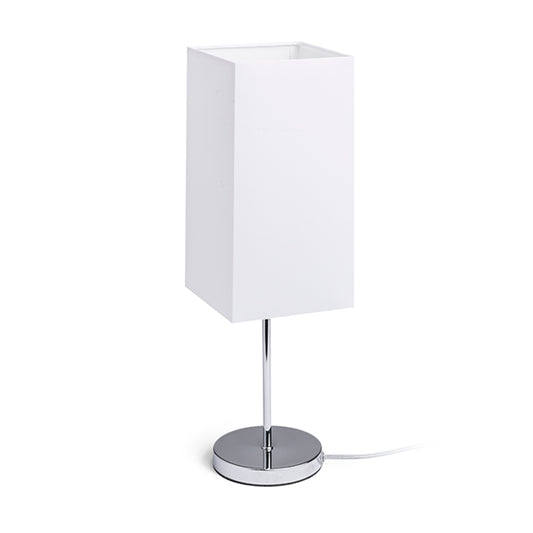 RENDL table lamp NYC/TEMPO 15/30 table  Polycotton white/chrome 230V LED E27 15W R14063 1