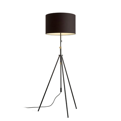 RENDL floor lamp LUTON/RON 55 floor  Polycotton black/black/metal 230V LED E27 15W R14068 1
