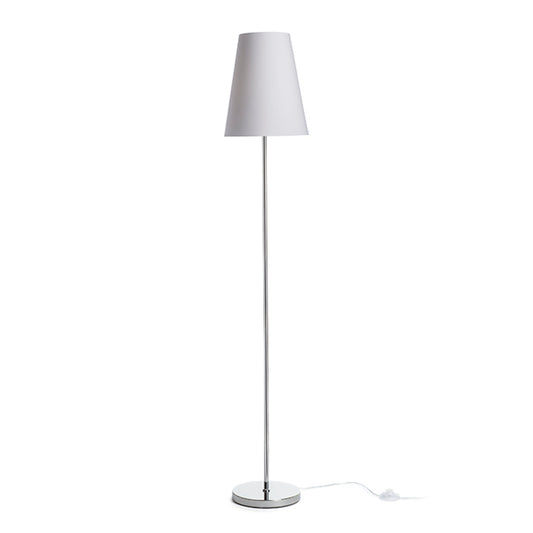 RENDL floor lamp NYC/CONNY 25 floor  Polycotton white/chrome 230V LED E27 15W R14074 1