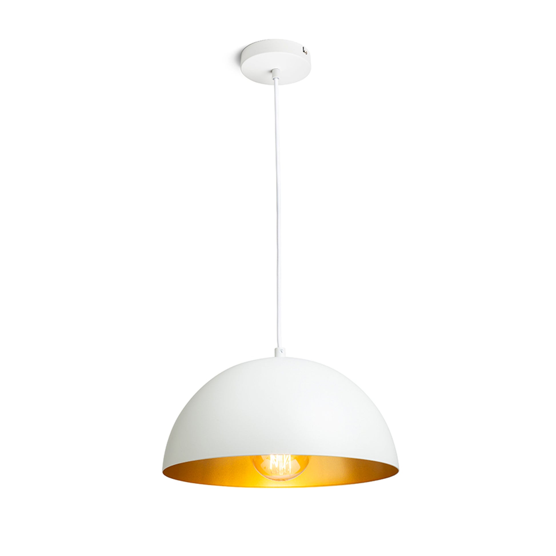 RENDL pendant lamp GLADYS 30 pendant white/gold  230V LED E27 15W R14108 2
