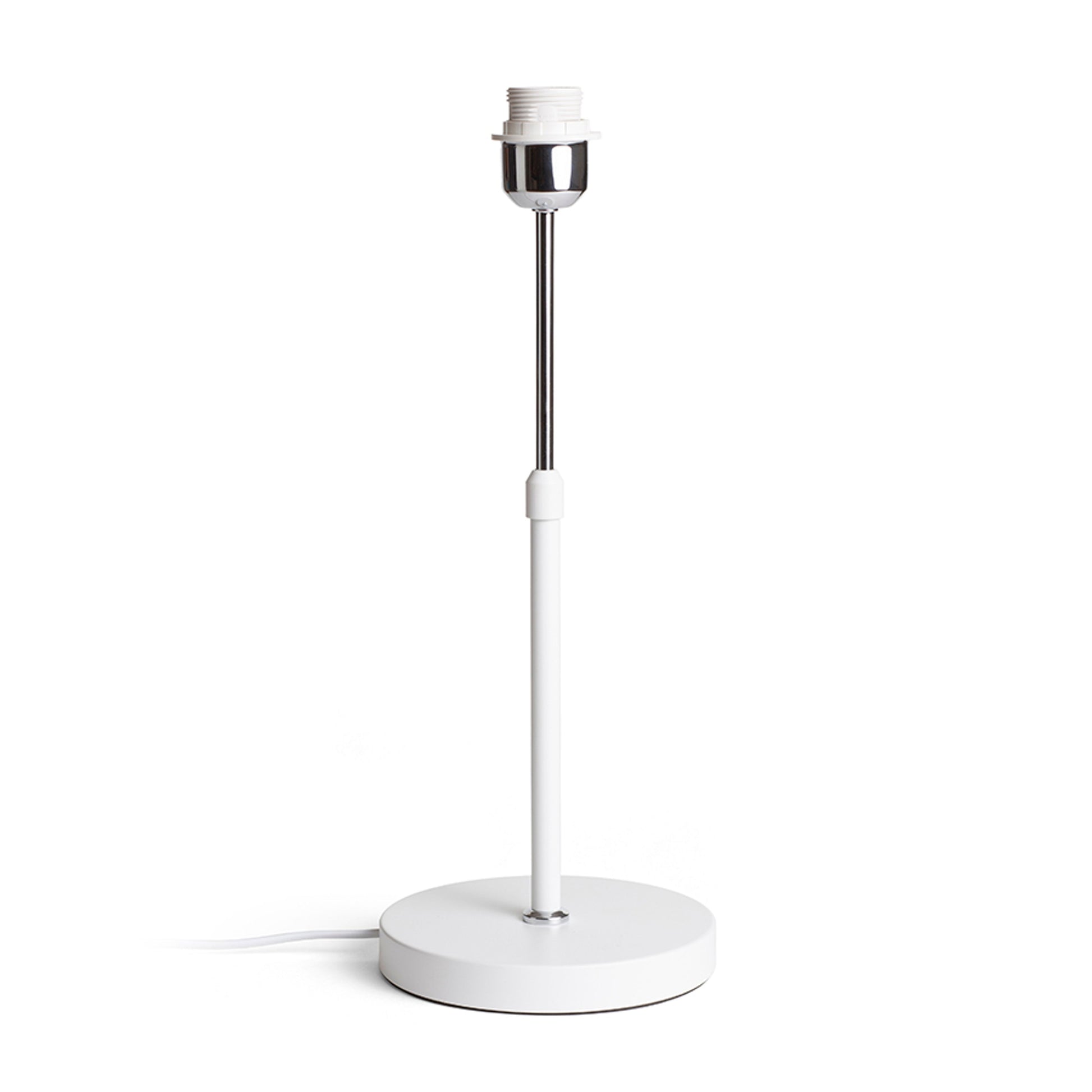 RENDL shades, shade bases, pendent sets EMMETT table base white chrome 230V LED E27 15W R14115 2