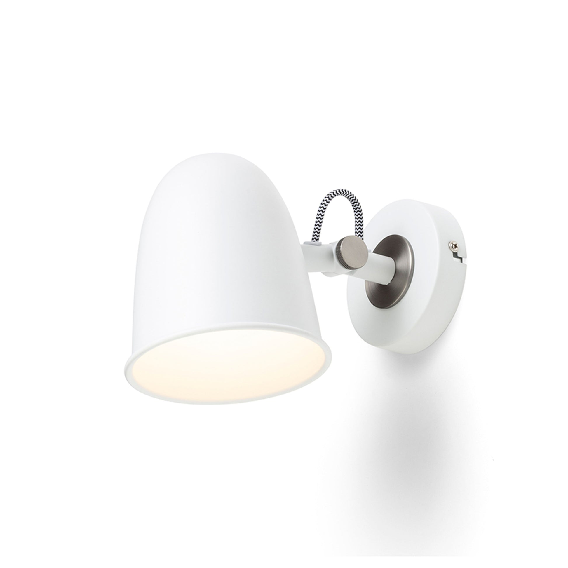 RENDL spotlight DANNY wall white matt nickel 230V LED E14 5W R14185 4
