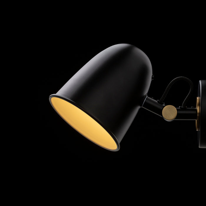 RENDL spotlight DANNY wall black brass 230V LED E14 5W R14186 3