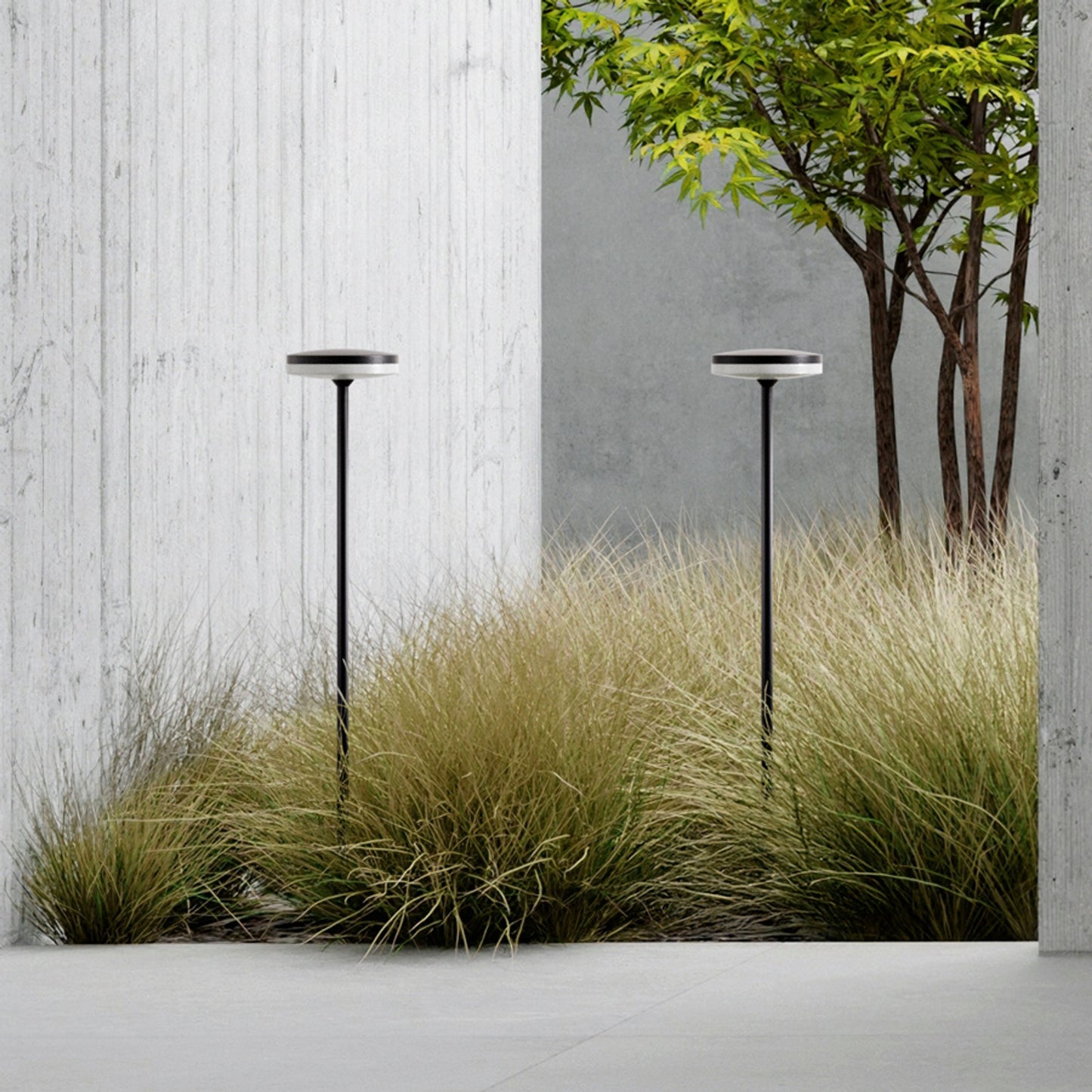 RENDL outdoor lamp SEMPLICE 80 floor / on spike black matte acrylic 230V LED 12W IP54  3000K R14195 5