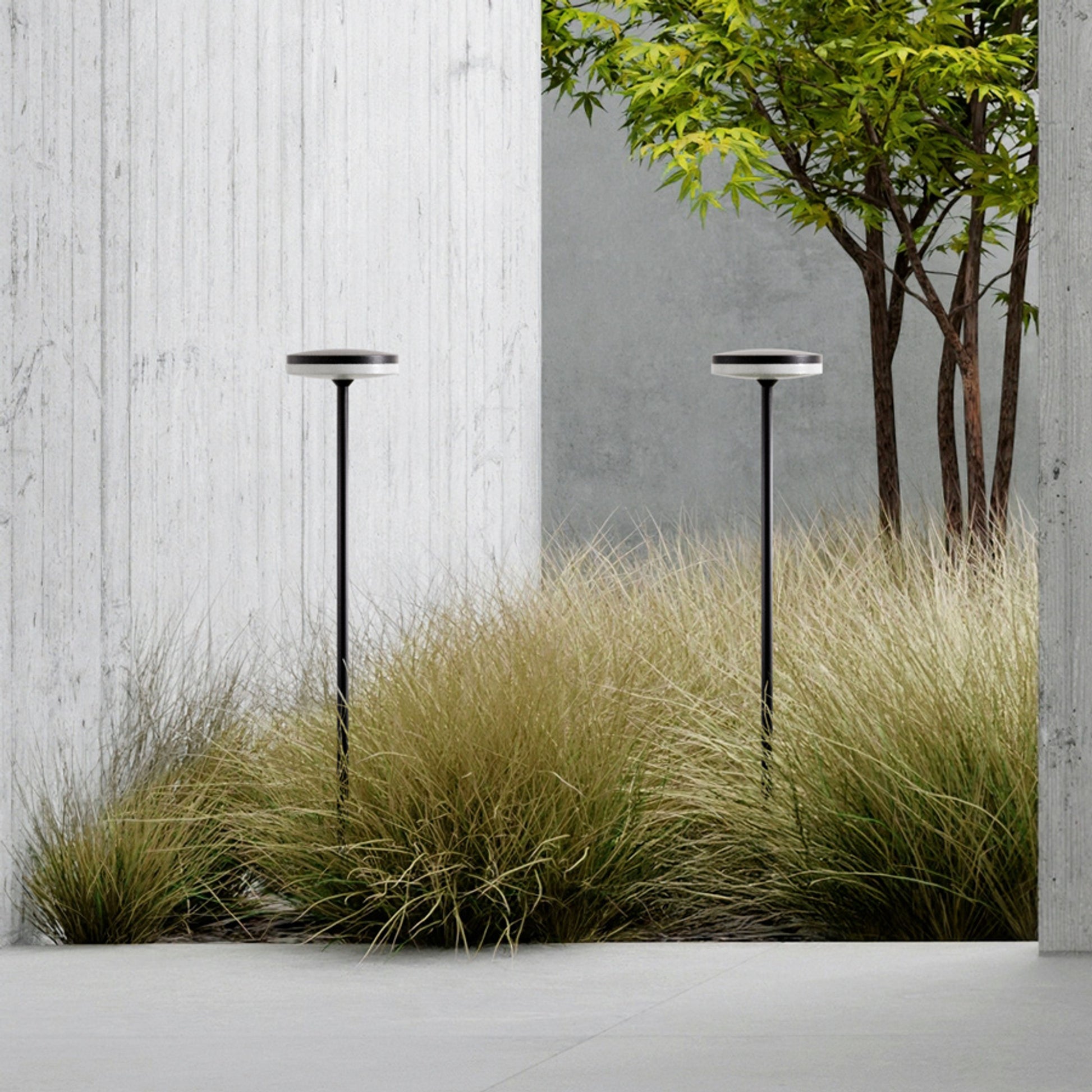 RENDL outdoor lamp SEMPLICE 80 floor / on spike black matte acrylic 230V LED 12W IP54  3000K R14195 5