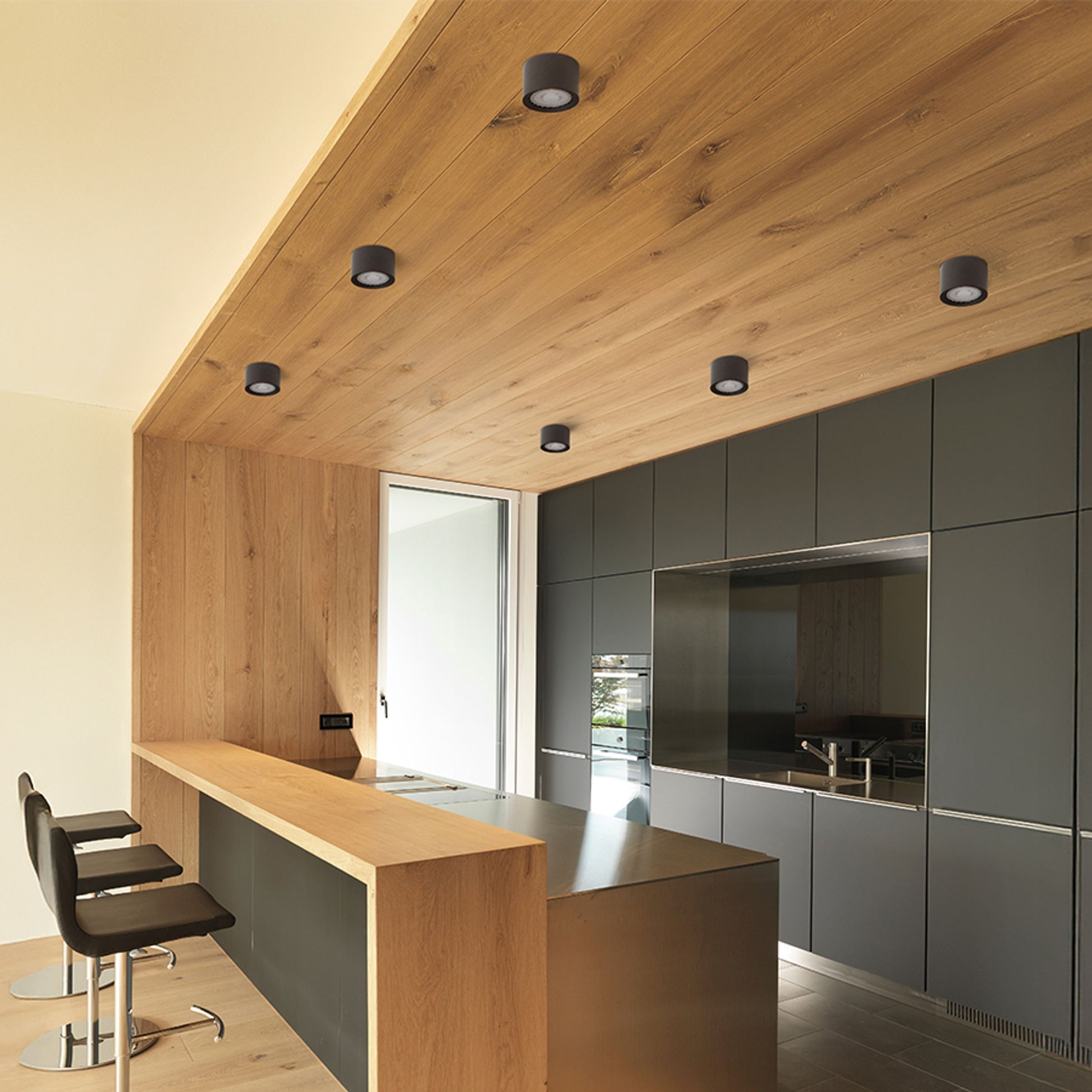 RENDL surface mounted lamp KAYAL ceiling black 230V LED GU10 9W R14221 3