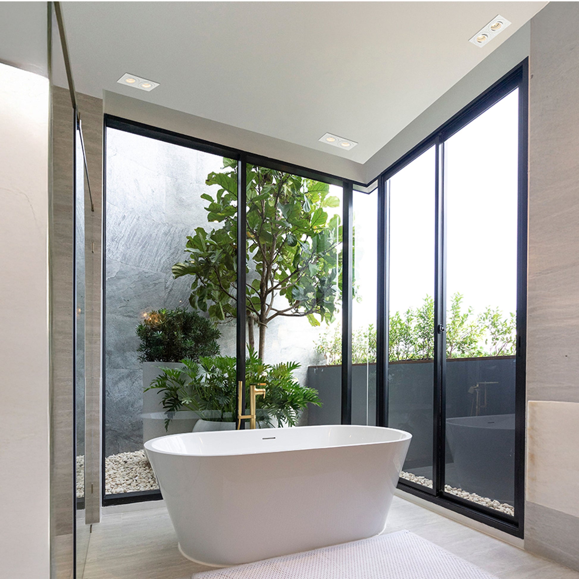 RENDL recessed light GALO II recessed white 230V LED GU10 9W IP65 R14225 3