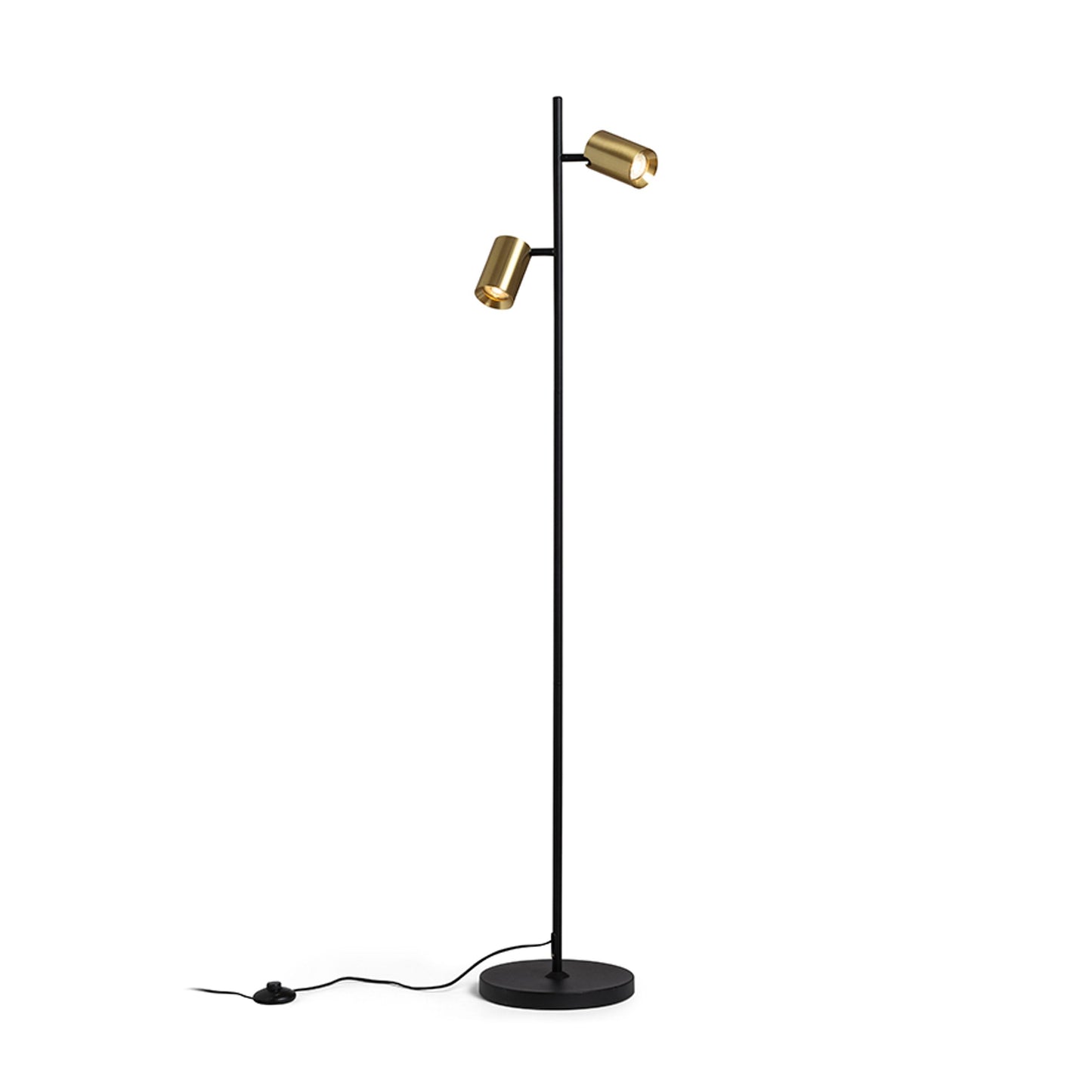 RENDL floor lamp FLYNN II floor  black/brushed brass 230V LED GU10 2x9W R14267 5