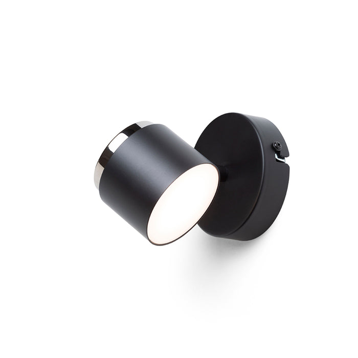 RENDL spotlight NOVA I wall black chrome/frosted acrylic 230V LED 4.2W 3000K R14273 2