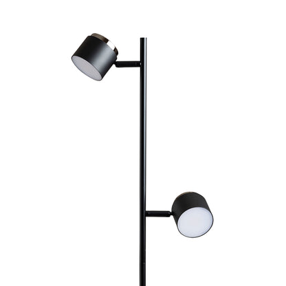 RENDL floor lamp NOVA II floor black chrome/frosted acrylic 230V LED 2x3.5W 3000K R14277 2