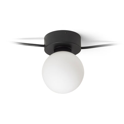 RENDL surface mounted lamp VELA V ceiling black opal-colored glass 230V LED G9 5x6W R14387 2