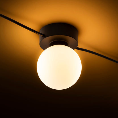 RENDL surface mounted lamp VELA V ceiling black opal-colored glass 230V LED G9 5x6W R14387 3