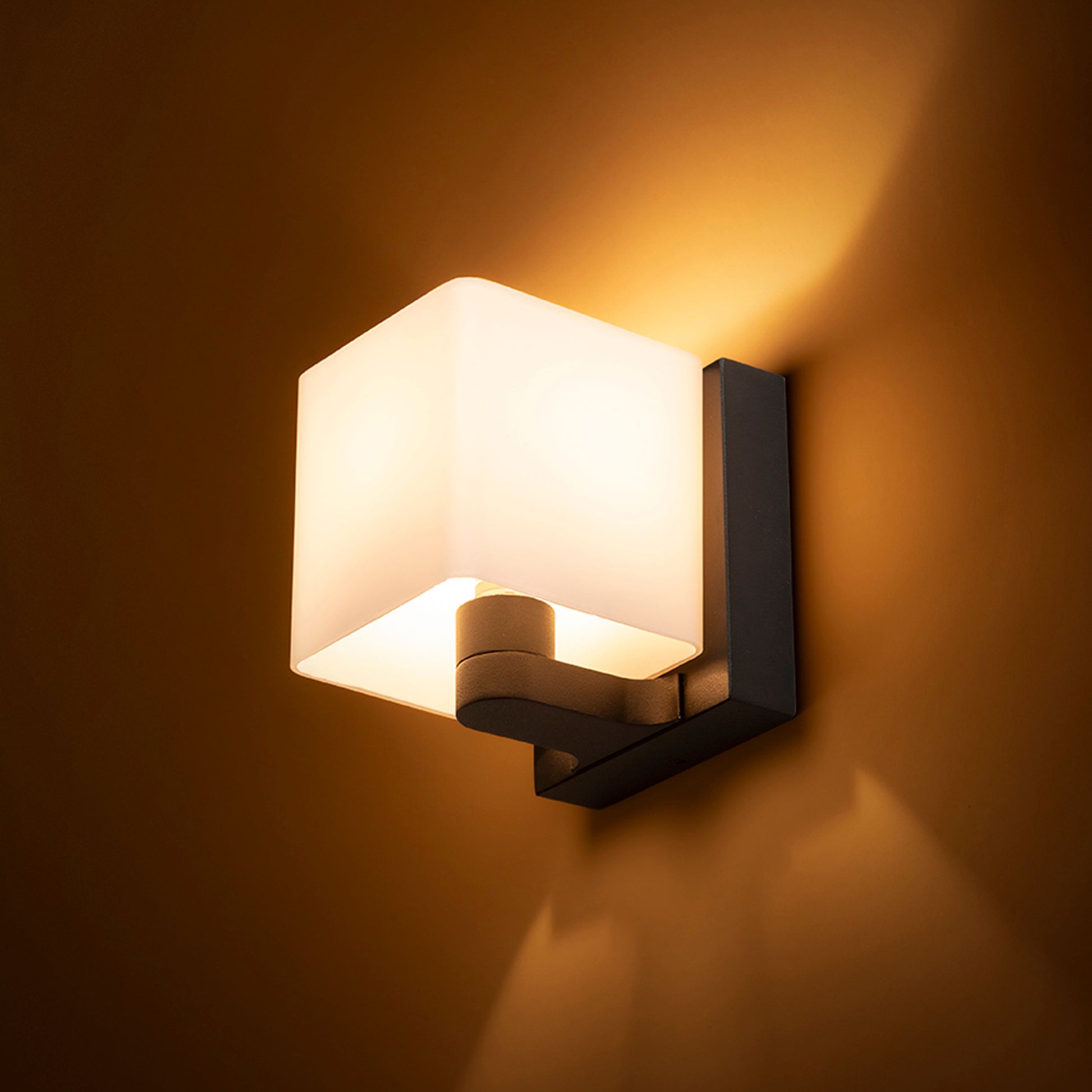 RENDL wall lamp PHILLY wall black opal-colored glass 230V LED G9 7W R14389 4