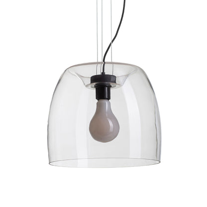 RENDL pendant lamp ORLANDO 35 pendant clear glass/black 230V LED E27 24W R14395 4