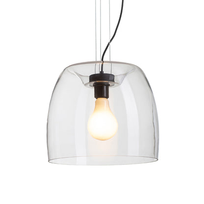 RENDL pendant lamp ORLANDO 35 pendant clear glass/black 230V LED E27 24W R14395 4