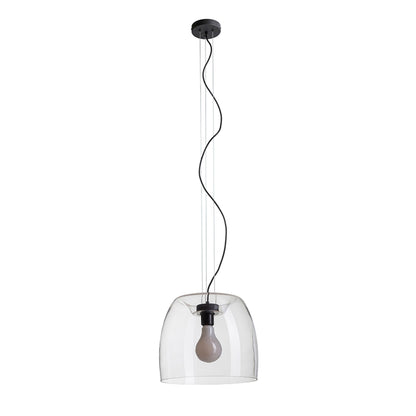 RENDL pendant lamp ORLANDO 35 pendant clear glass/black 230V LED E27 24W R14395 5