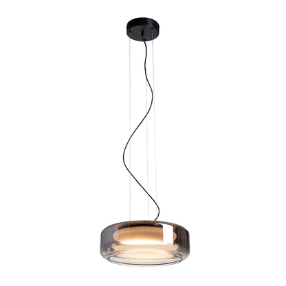 RENDL pendant lamp NAOMI 35 pendant  smoke-colored glass/frosted glass/black 230V LED 18W  3000K R14400 7