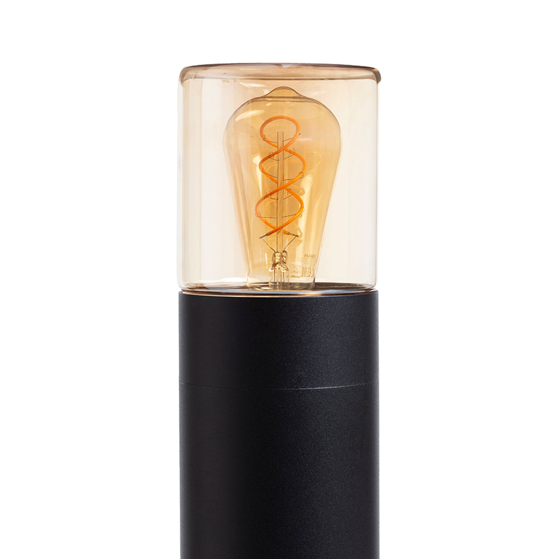 RENDL outdoor lamp QUINN 60 floor black amber-colored glass 230V LED E27 11W IP54 R14497 4