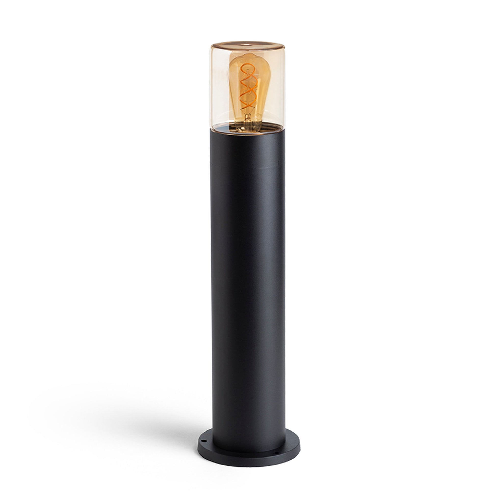 RENDL outdoor lamp QUINN 60 floor black amber-colored glass 230V LED E27 11W IP54 R14497 5