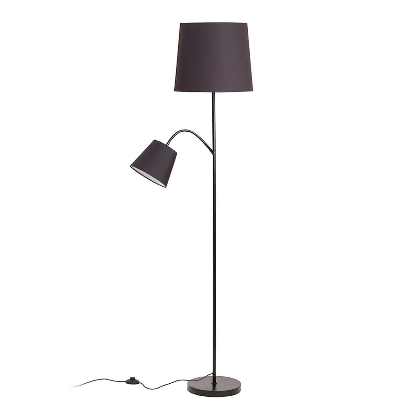 RENDL shades, shade bases, pendent sets PAMPA floor base black 230V LED E27 11+7W R14498 3