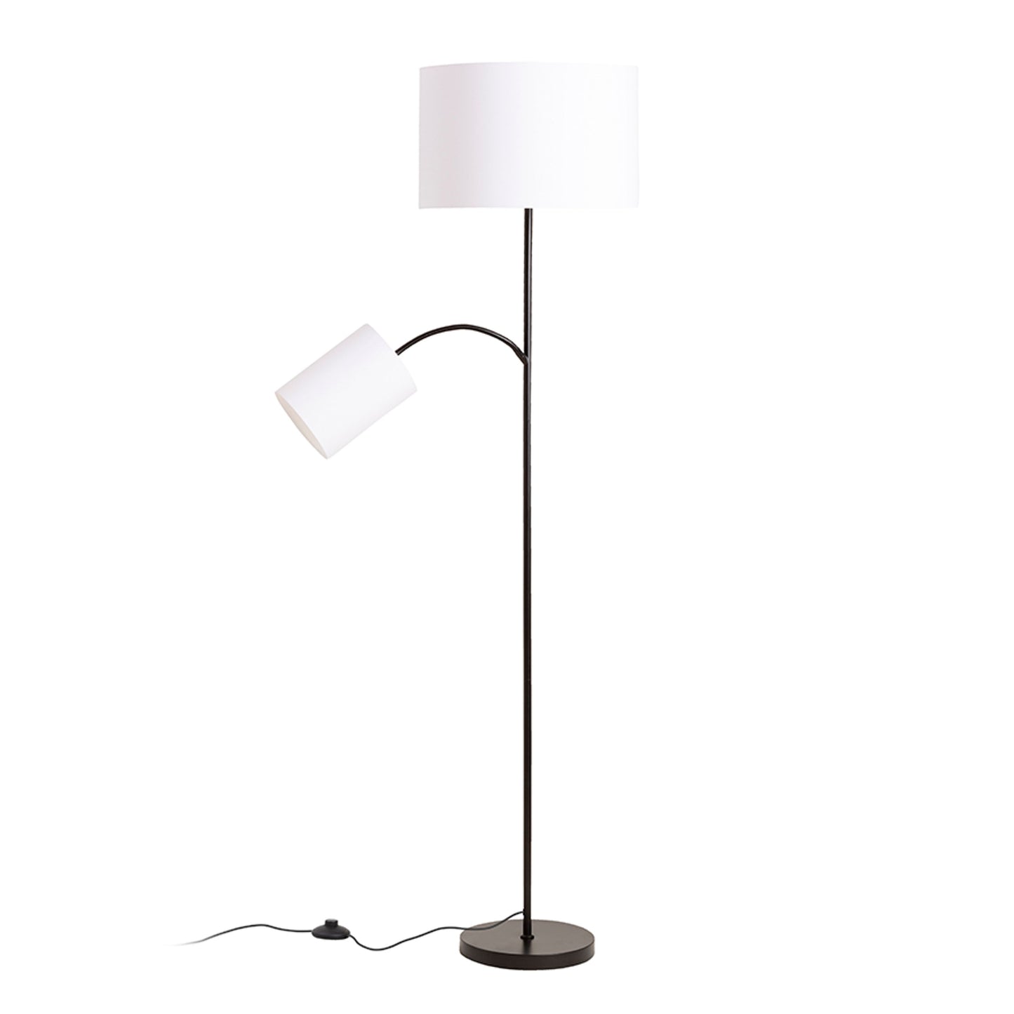 RENDL shades, shade bases, pendent sets PAMPA floor base black 230V LED E27 11+7W R14498 4