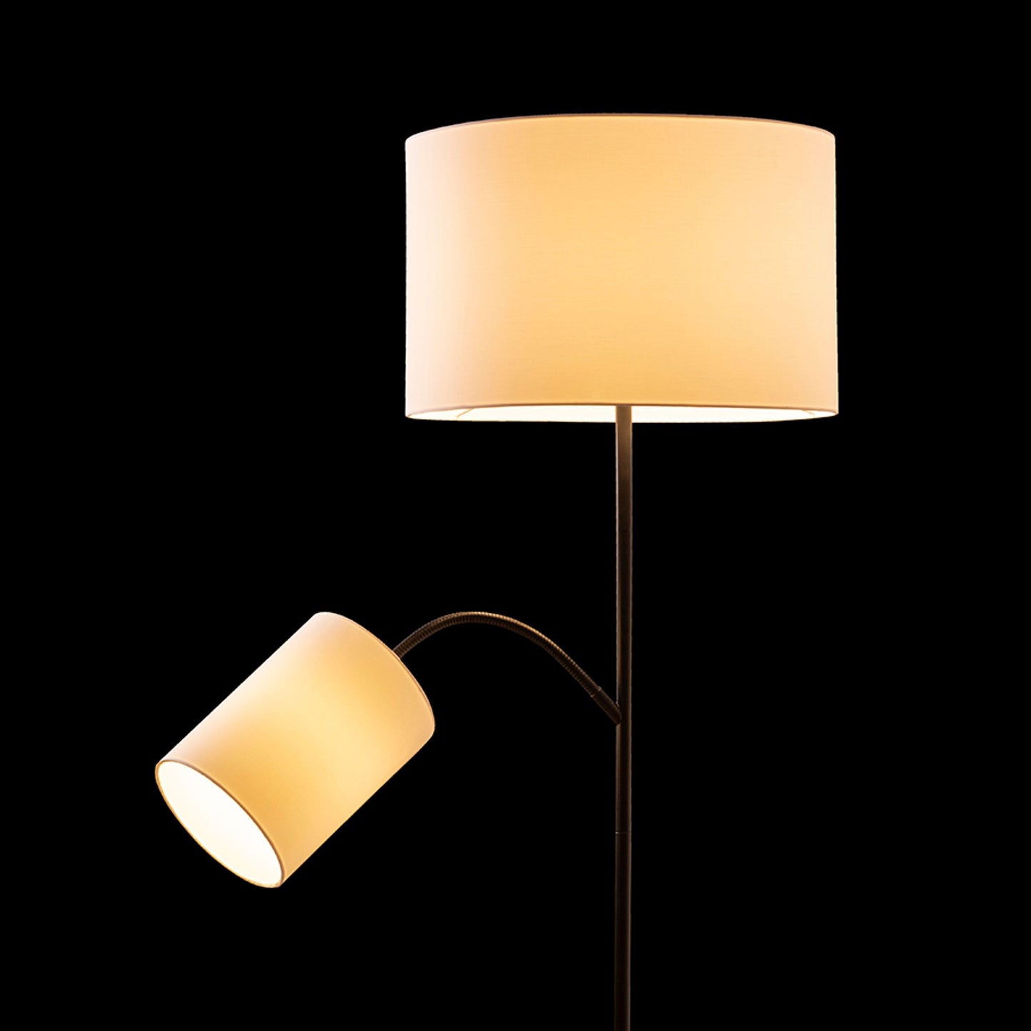 RENDL shades, shade bases, pendent sets PAMPA floor base black 230V LED E27 11+7W R14498 6