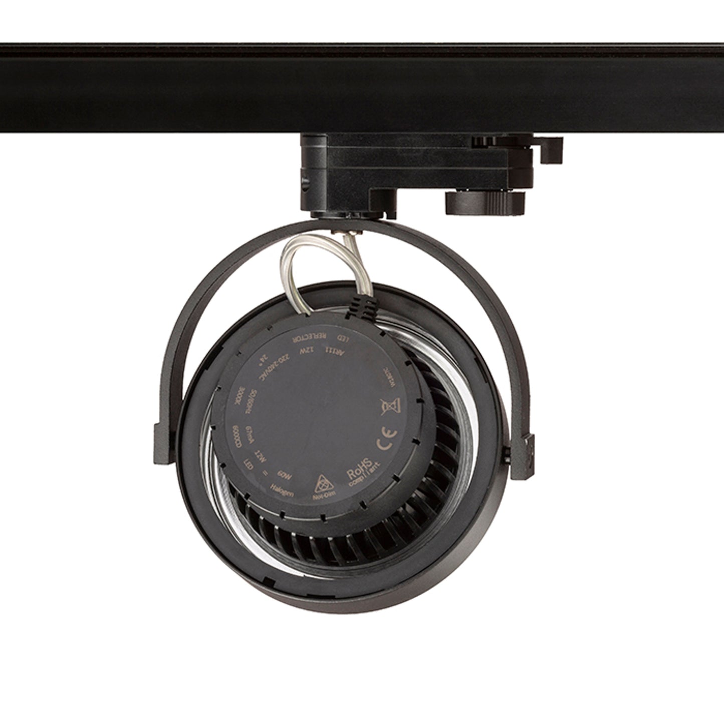 RENDL 3-circuit track system KELLY LED for 3-circuit tracks black  230V LED 12W 24°  3000K R14547 2