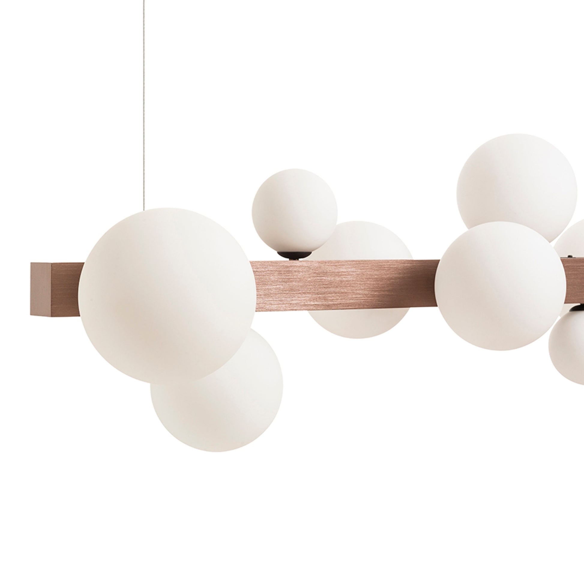 RENDL pendant lamp KASSANDRA pendant opal-colored glass/brushed bronze 230V G9 8x6W R14554 4