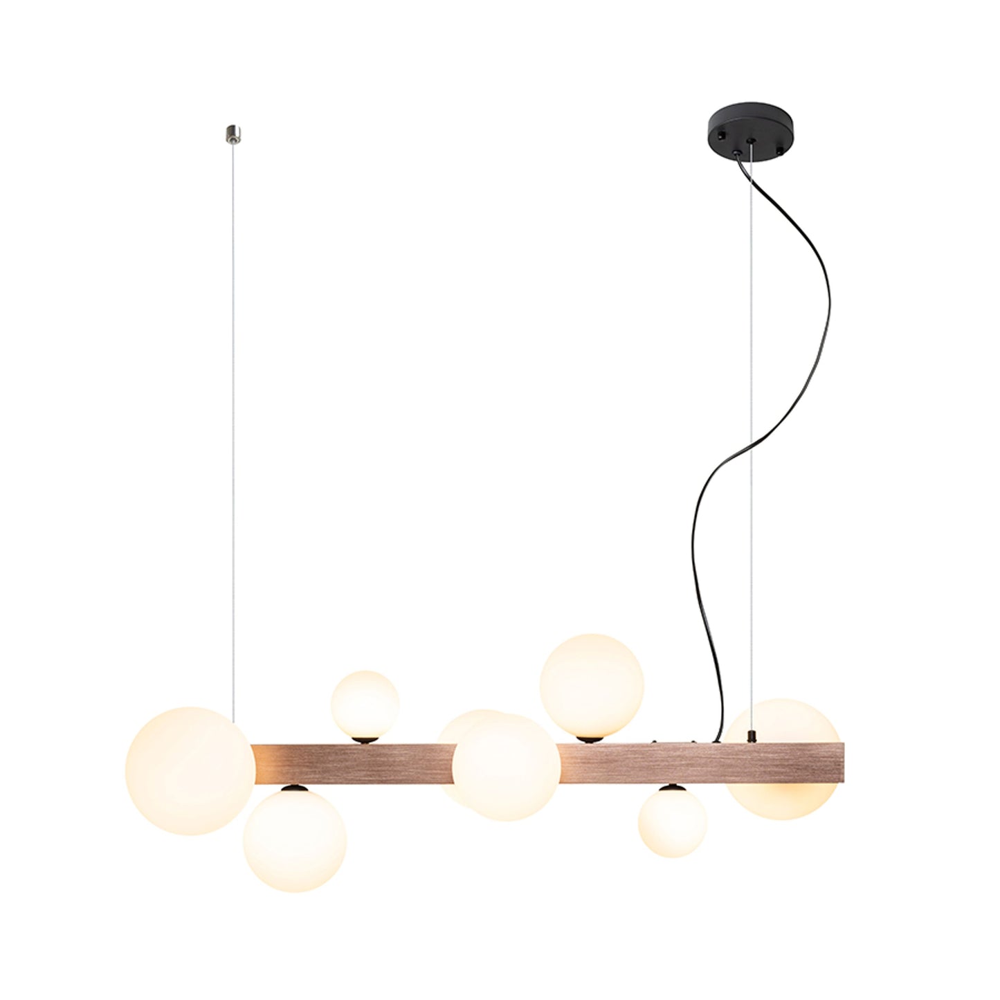 RENDL pendant lamp KASSANDRA pendant opal-colored glass/brushed bronze 230V G9 8x6W R14554 9